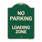 Signmission Designer Series-No Parking Loading Zone Sign Green Heavy-Gauge Aluminum, 24" x 18", G-1824-9959 A-DES-G-1824-9959 - alternate 1